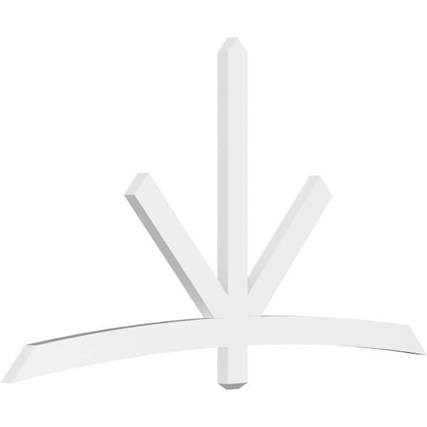 Ekena Millwork Alberta Architectural Grade PVC Gable Bracket, 84"W x 45 1/2"H x 2"D x 4"F, 13/12 Pitch GBP084X46X0204ALB00 - main